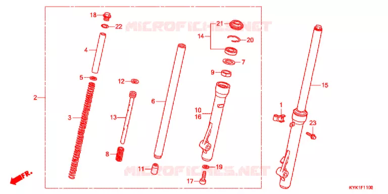 VOOR VORK Honda MOTO 110 CRF 2020  CRF110FK