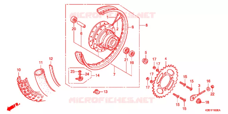 ACHTER WIEL Honda MOTO 125 CRF 2021  CRF125FBK