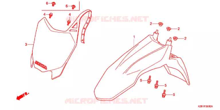 VOOR STROOMLIJNKAP Honda MOTO 125 CRF 2019  CRF125FBK