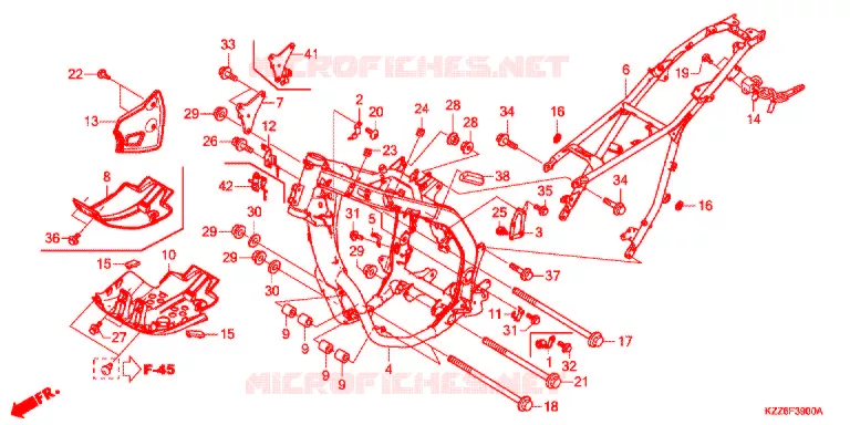 FRAME CHASSIS Honda MOTO 250 CRF 2019  CRF250LK
