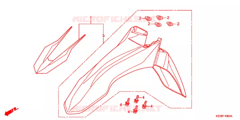 VOOR STROOMLIJNKAP Honda MOTO 250 CRF 2020  CRF250LK