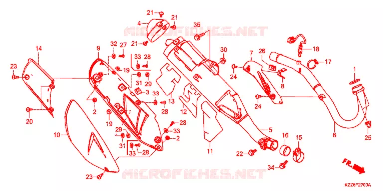 UITLAATDEMPER Honda MOTO 250 CRF 2020  CRF250RDAK