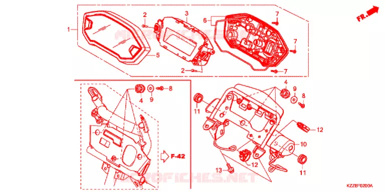 COMBINATIEMETER Honda MOTO 250 CRF 2019  CRF250RLAK