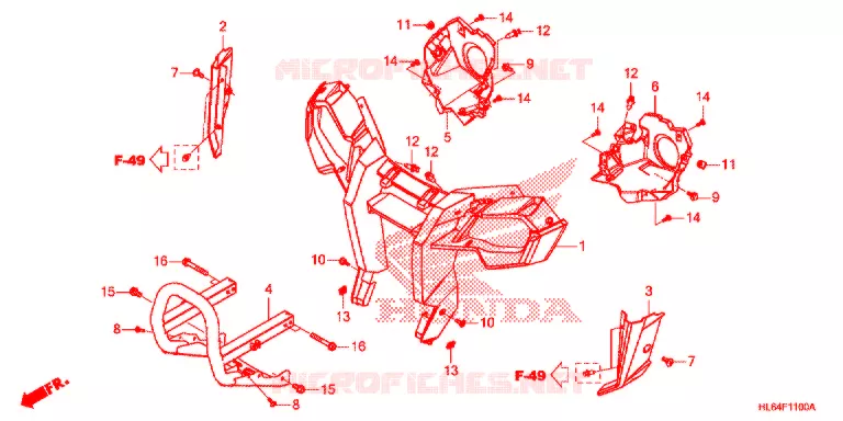 VOORBUMPER Honda ATV 1000 TALON 2020  SXS1000S2RL