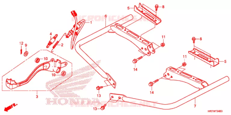 OPSTAP/PEDAAL Honda ATV 420 FOURTRAX 2020  TRX420FA6L