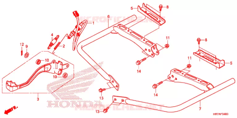 OPSTAP/PEDAAL Honda ATV 420 FOURTRAX 2020  TRX420FA6L