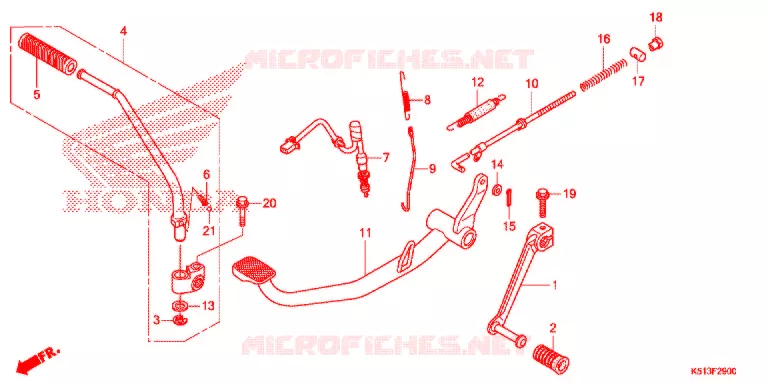 PEDAAL/KICKSTARTER ARM Honda MOTO 125 CG 2015  CGX125WHF