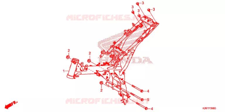 FRAME CHASSIS Honda MOTO 125 MSX 2018  MSX125AJ_TH