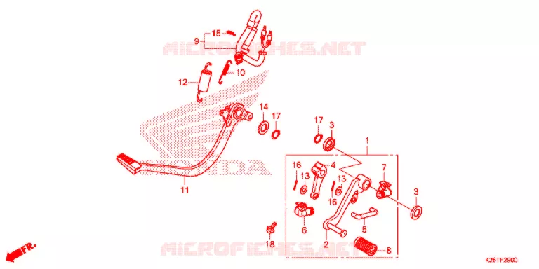 PEDAAL Honda MOTO 125 GROM 2020  MSX125AJ_TH