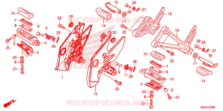 OPSTAP Honda MOTO 500 CB 2013  CB500FAD