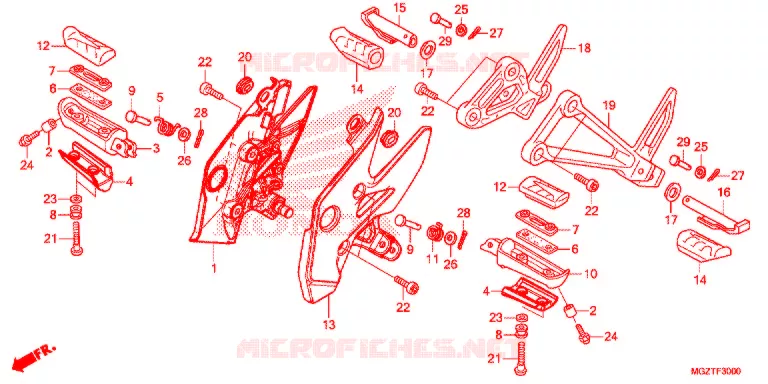 OPSTAP Honda MOTO 500 CB 2014  CB500FAE