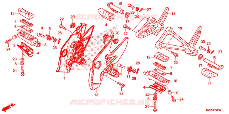 OPSTAP Honda MOTO 500 CBR 2015  CBR500RAF