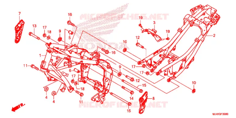 FRAME CHASSIS Honda MOTO 500 CBR 2016  CBR500RAG