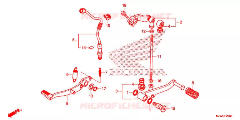 PEDAAL Honda MOTO 500 CBR 2016  CBR500RAG