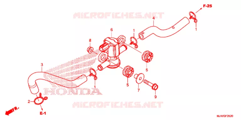LUCHTINJECTIE SOLENOIDEKLEP Honda MOTO 500 CBR 2017  CBR500RAH