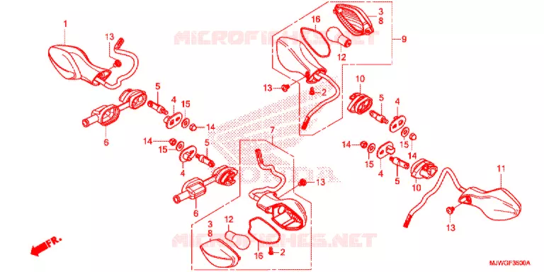 KNIPPERLICHT Honda MOTO 500 CBR 2018  CBR500RAJ