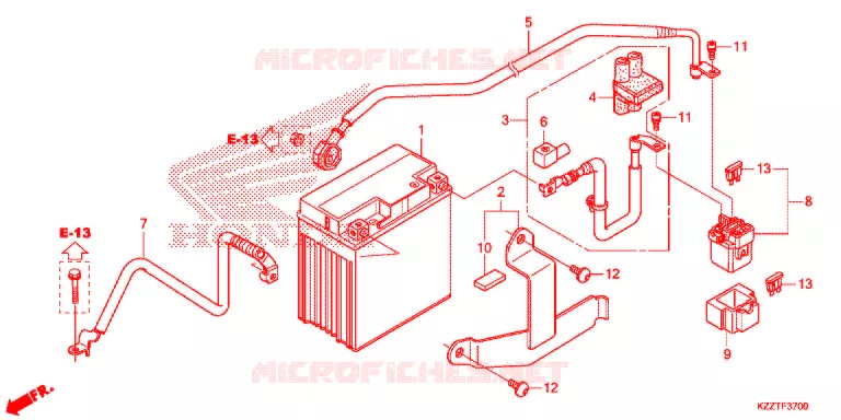 ACCU Honda MOTO 250 CRF 2019  CRF250LDJ