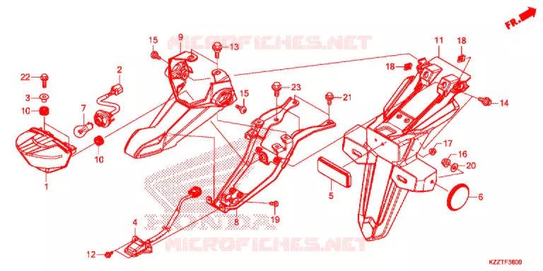 ACHTERLICHT Honda MOTO 250 CRF 2018  CRF250LDH