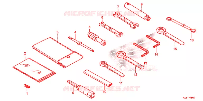 GEREEDSCHAP Honda MOTO 250 CRF 2019  CRF250LDJ