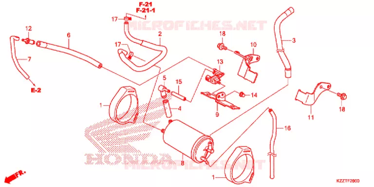 KOOLSTOFBUS Honda MOTO 250 CRF 2019  CRF250LDJ