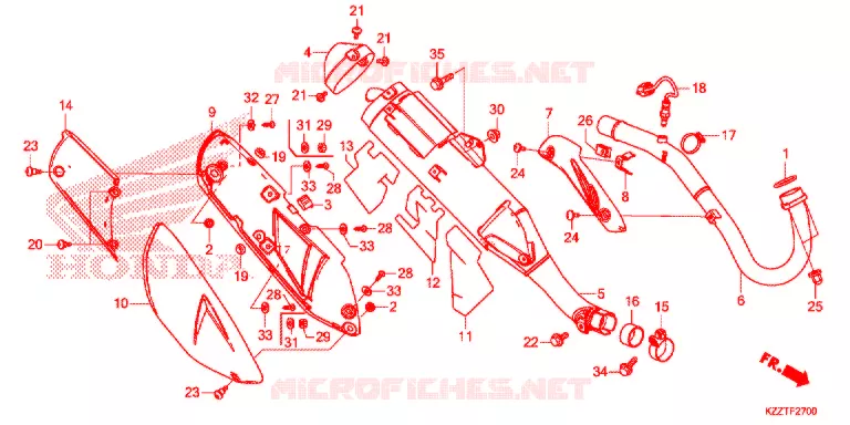 UITLAATDEMPER Honda MOTO 250 CRF 2017  CRF250LDH