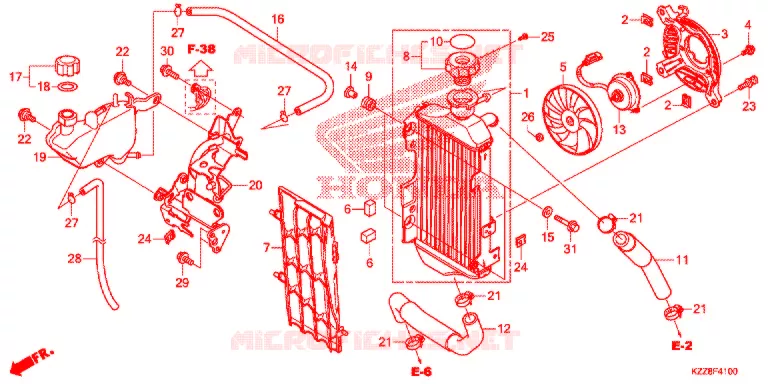 RADIATOR Honda MOTO 250 CRF 2015  CRF250LE