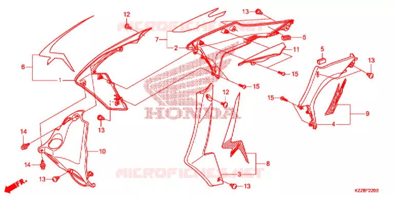 RADIATOR VERSTIJVING Honda MOTO 250 CRF 2015  CRF250LE