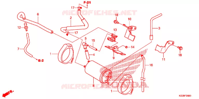 KOOLSTOFBUS Honda MOTO 250 CRF 2014  CRF250ME