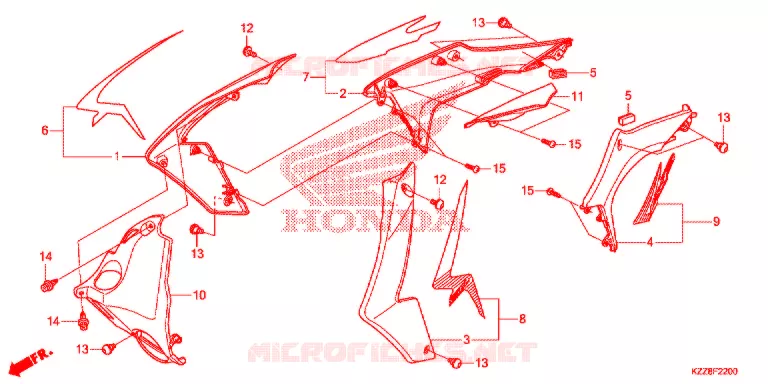 RADIATOR VERSTIJVING Honda MOTO 250 CRF 2014  CRF250ME