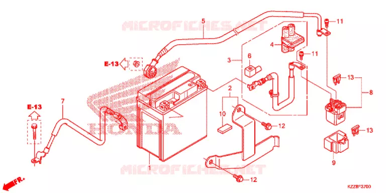 ACCU Honda MOTO 250 CRF 2014  CRF250ME