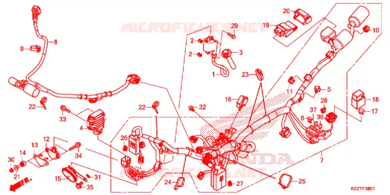 BEDRADINGSBUNDEL (CRF250RL) Honda MOTO 250 CRF 2017  CRF250RLH