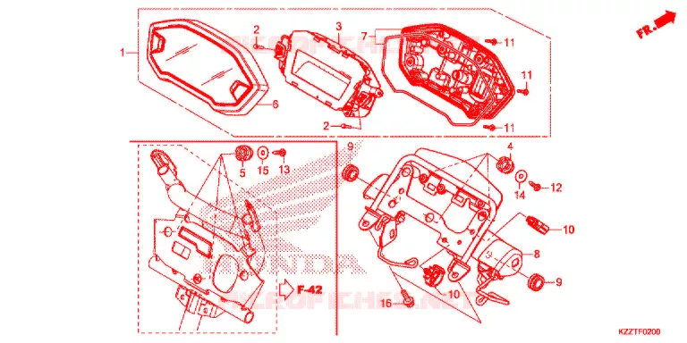 COMBINATIEMETER Honda MOTO 250 CRF 2018  CRF250RLH