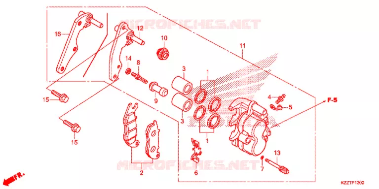 VOOR REMKLAUW Honda MOTO 250 CRF 2017  CRF250RLH