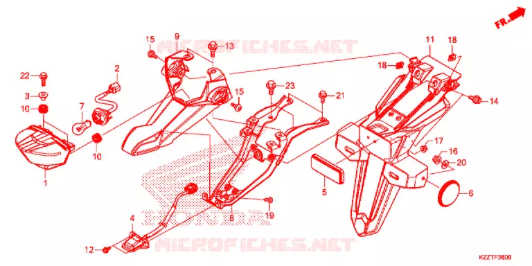 ACHTERLICHT Honda MOTO 250 CRF 2019  CRF250RLK
