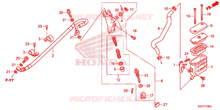 REMPOMP ACHTER Honda MOTO 250 CRF 2019  CRF250RLK