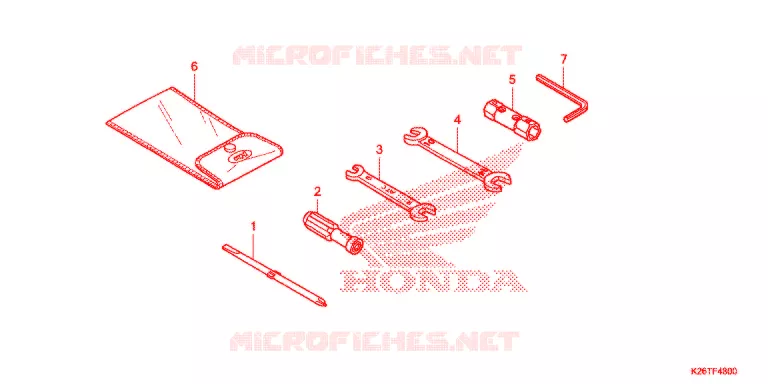 GEREEDSCHAP Honda MOTO 125 MSX 2017  MSX125AH_TH