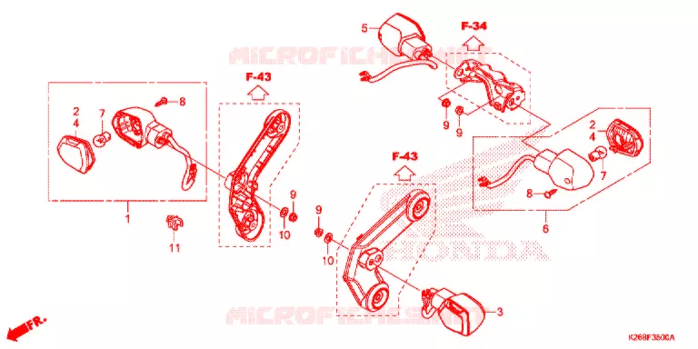 KNIPPERLICHT Honda MOTO 125 MSX 2015  MSX125F