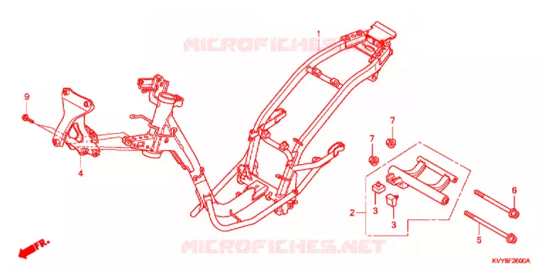 FRAME CHASSIS Honda SCOOTER 110 ICON 2008  ANC110CST8
