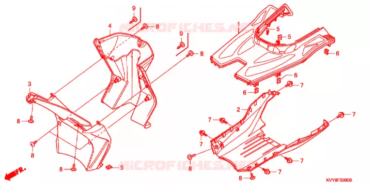 VLOER OPSTAP Honda SCOOTER 110 ICON 2008  ANC110CST8