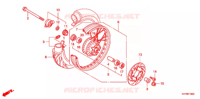 VOOR WIEL (1) Honda SCOOTER 110 ICON 2008  ANC110CST8
