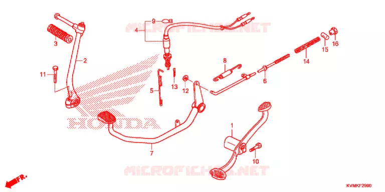 PEDAAL/KICKSTARTER ARM Honda MOTO 100 WAVE 2020  ANF100MDCK