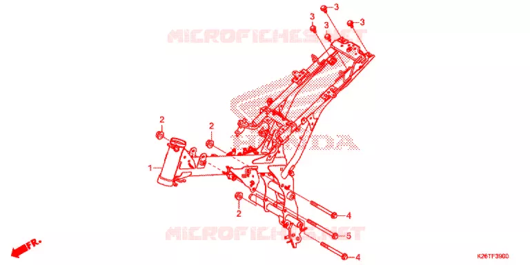 FRAME CHASSIS Honda MOTO 125 GROM 2019  MSX125J_TH