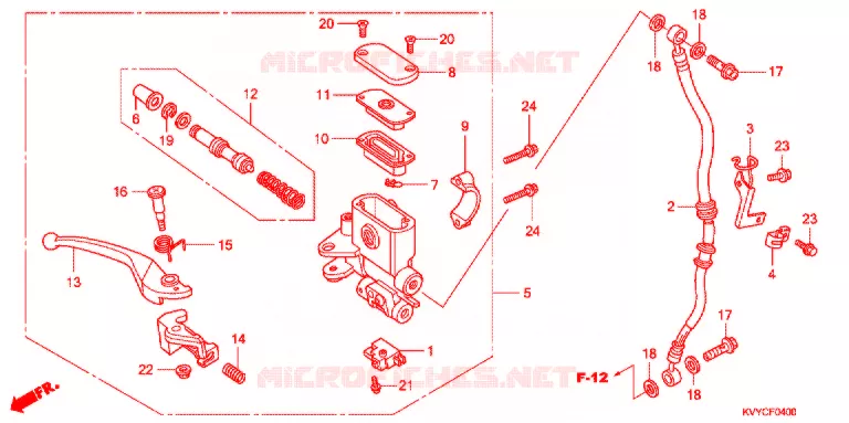 VOOR REM HOOFD CILINDER Honda MOTO 110 ICON 2011  ACC110CBB