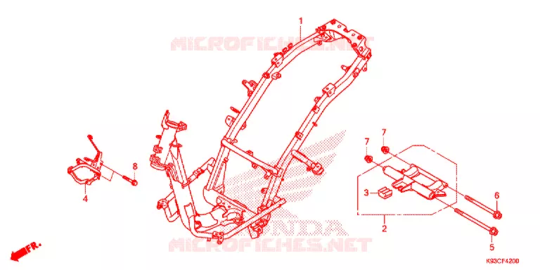 FRAME CHASSIS Honda SCOOTER 110 SCOOPY 2019  ACF110BTK