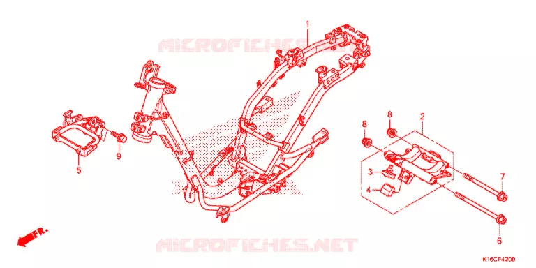 FRAME CHASSIS Honda SCOOTER 110 SCOOPY 2013  ACF110SFD