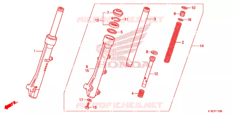 VOOR VORK Honda SCOOTER 110 SCOOPY 2013  ACF110SFD