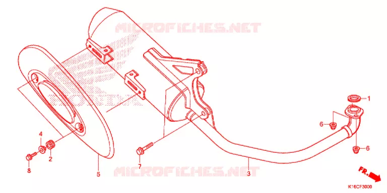 UITLAATDEMPER Honda SCOOTER 110 SCOOPY 2016  ACF110SFG