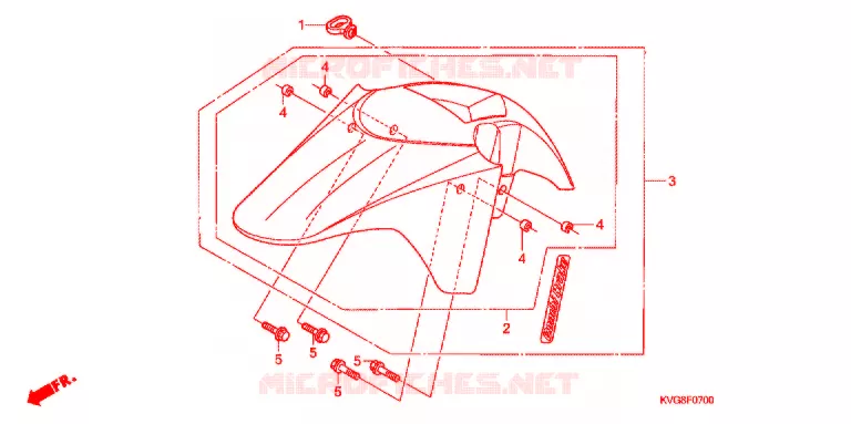 VOOR STROOMLIJNKAP Honda SCOOTER 110 AIR-BLADE 2007  ANC110ART7