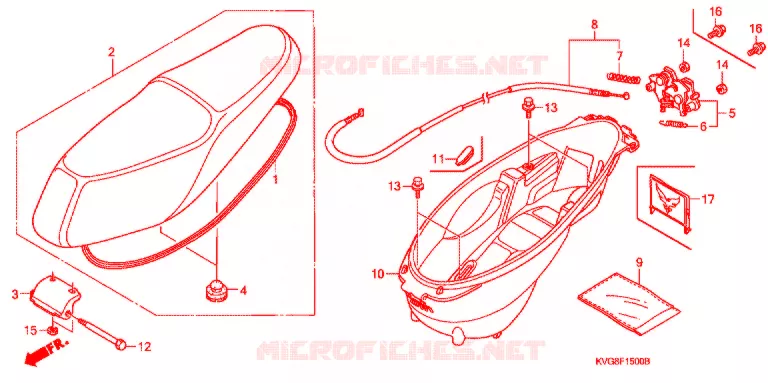 ZITTING/BAGAGEBOX Honda SCOOTER 110 AIR-BLADE 2007  ANC110ART7
