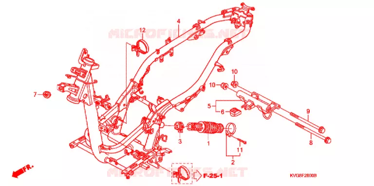 FRAME CHASSIS Honda SCOOTER 110 AIR-BLADE 2008  ANC110AST8